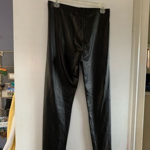 Faux leather pants
